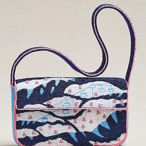 Anthropologie The Fiona Beaded Bag: Winter Icon Edition with a ski